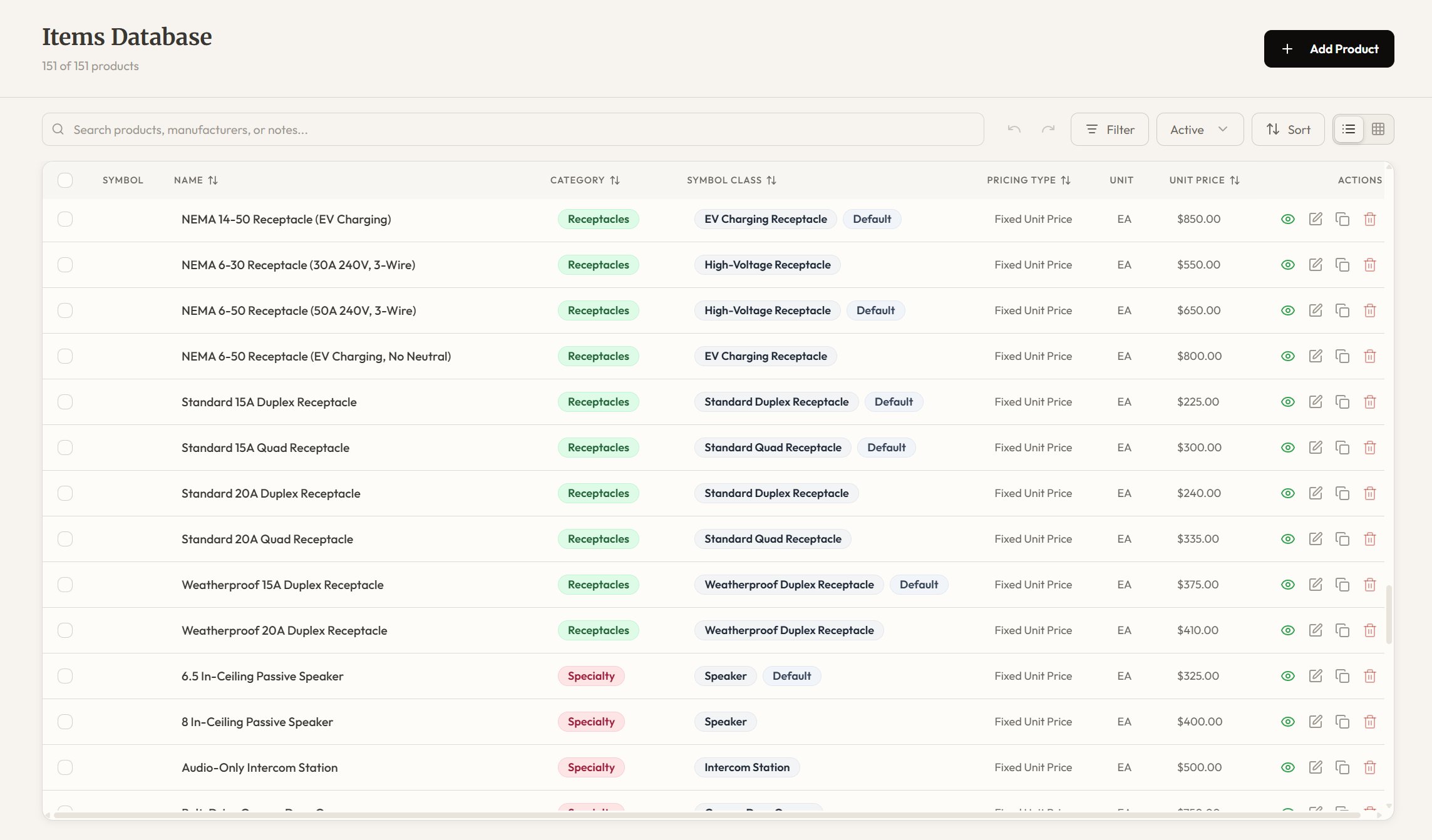 Spark Engine — items database and pricing